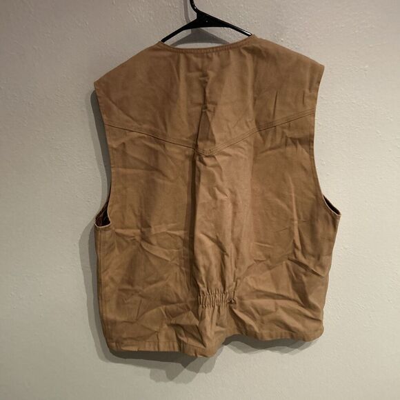 Wyoming Traders | Canvas Bronco Vest | Color: Beige Tan | Size: L | Pre-Owned - Picture 5 of 8